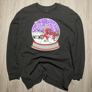 OVO Toronto Raptors, basketball Black and Purple Graphic Long Sleeve Tee XL
